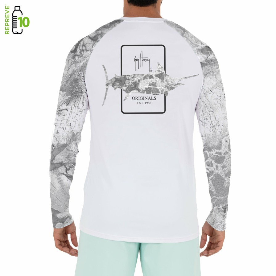 Mens Intradeco Performance Shirts & Hoodies | Men'S Box Marlin Sun Protection Long Sleeve Shirt