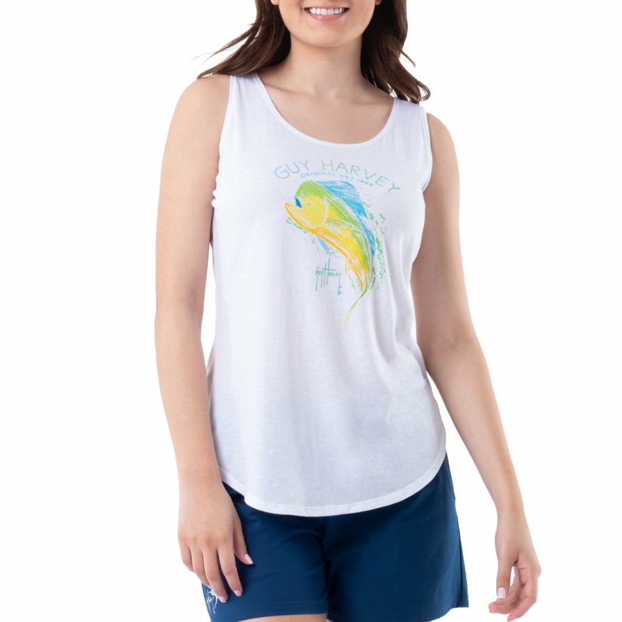 Womens Intradeco T-Shirts & Tank Tops | Ladies Mahi Scribble Tank Top