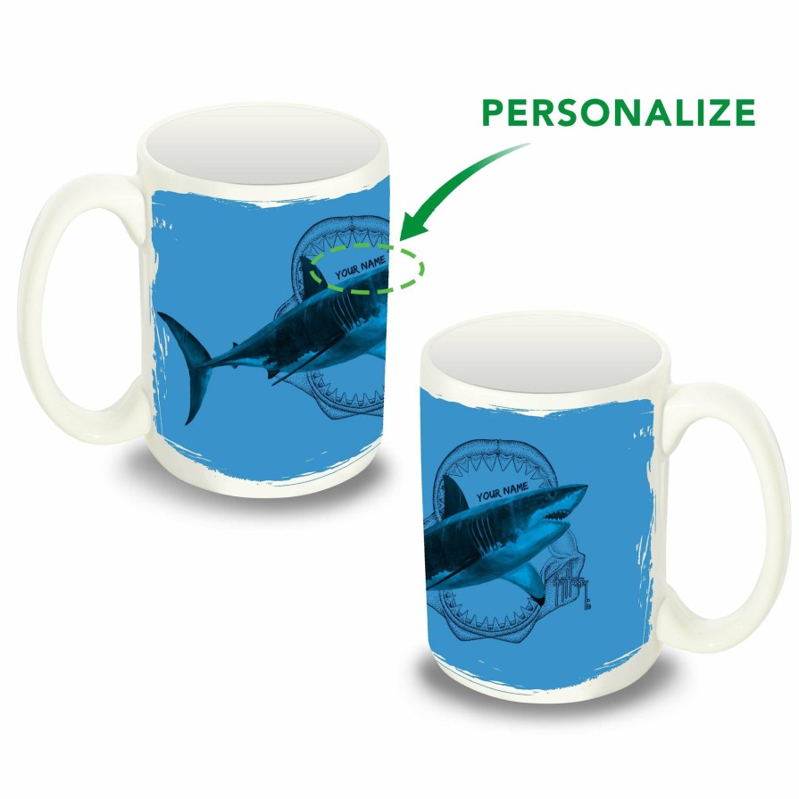 Home & Gifts Intradeco Drinkware | Custom White Shark Coffee Mug