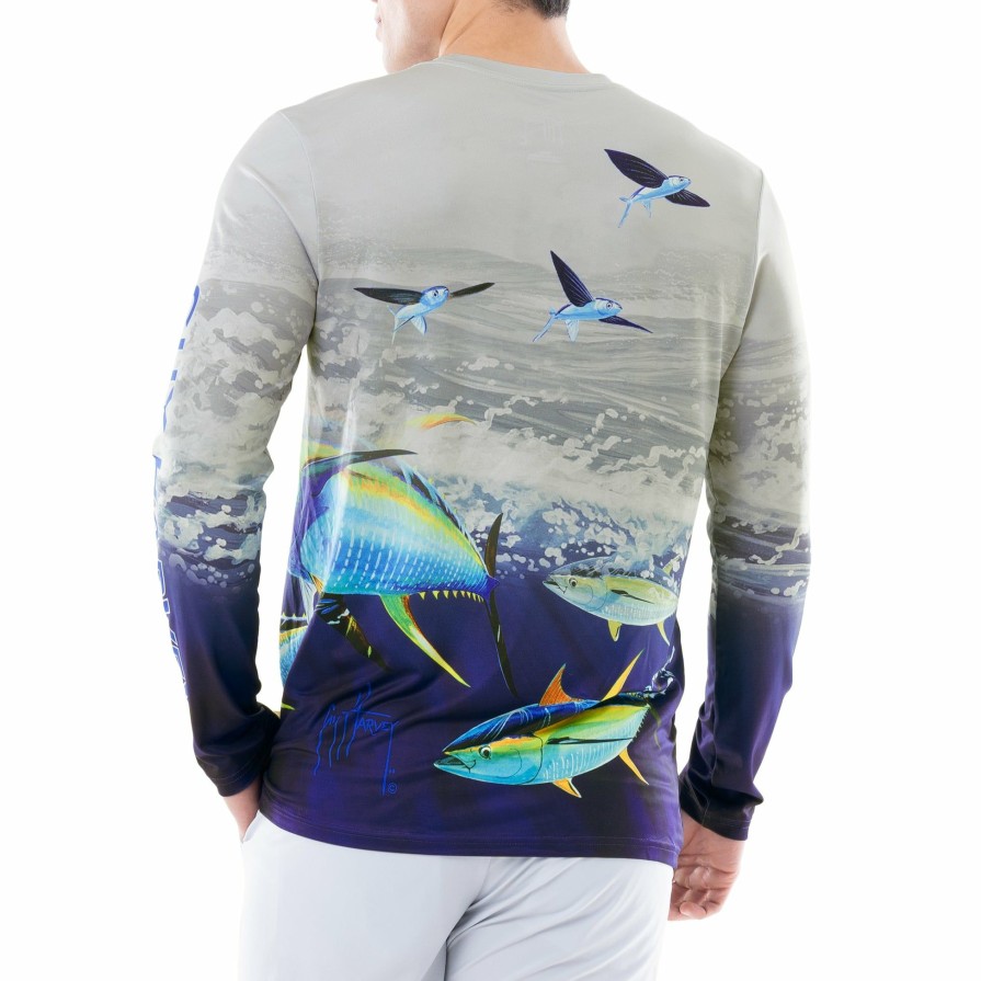 Mens Intradeco Performance Shirts & Hoodies | Men'S Tuna Wrap Long Sleeve Performance Shirt