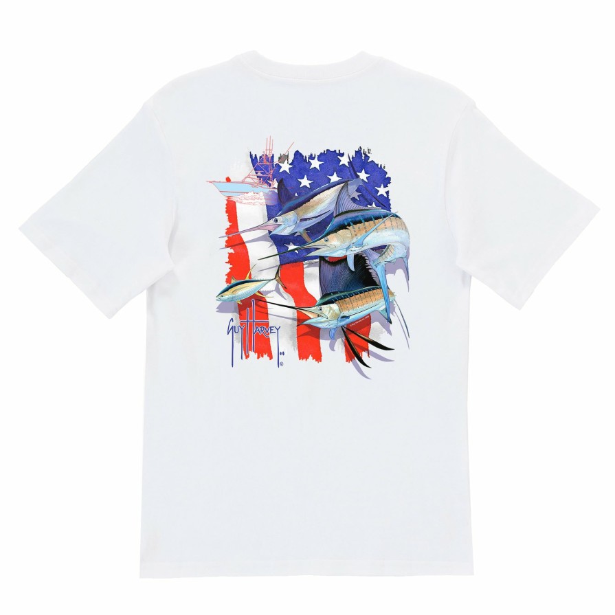 Kids Intradeco | Kids Grand Ol' Flag Short Sleeve White T-Shirt