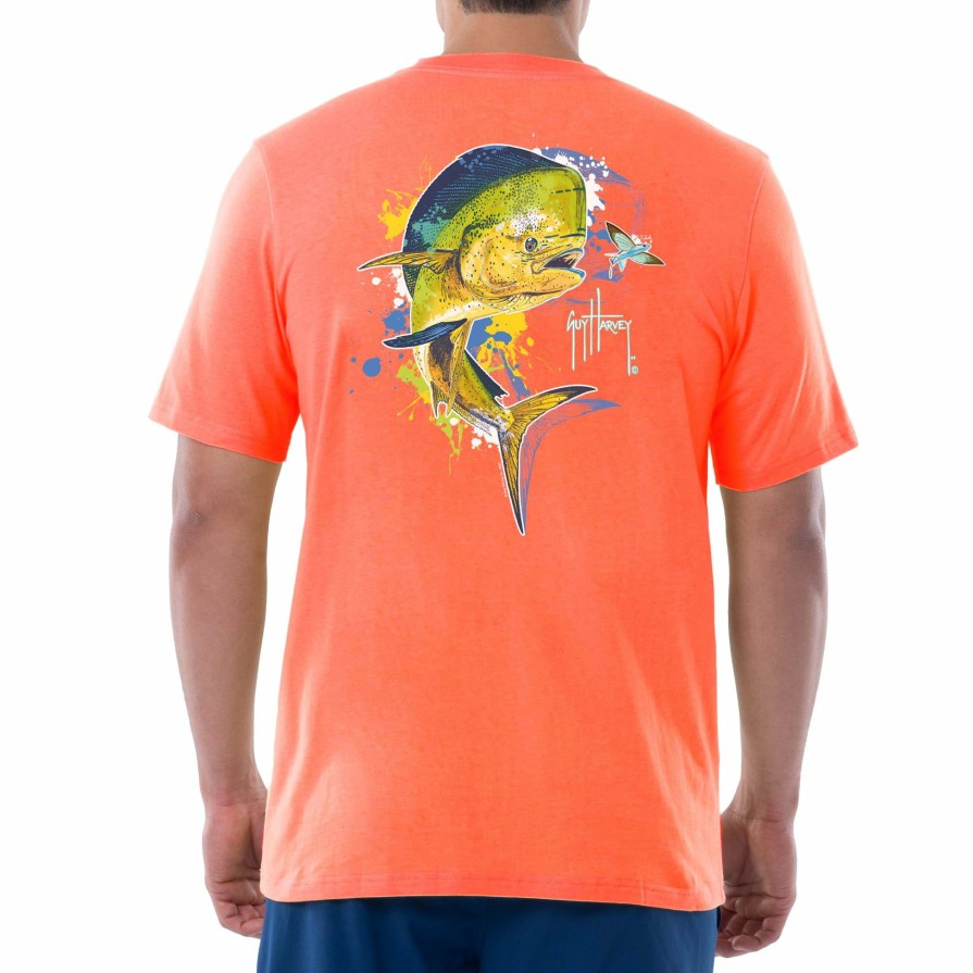 Mens Intradeco T-Shirts & Tank Tops | Men'S Mahi Splash Short Sleeve T-Shirt