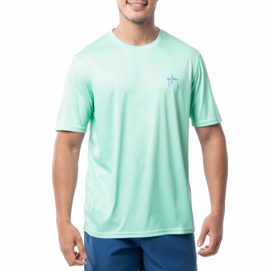 Mens Intradeco Performance Shirts & Hoodies | Men'S Tropic Tuna Short Sleeve Performance Shirt