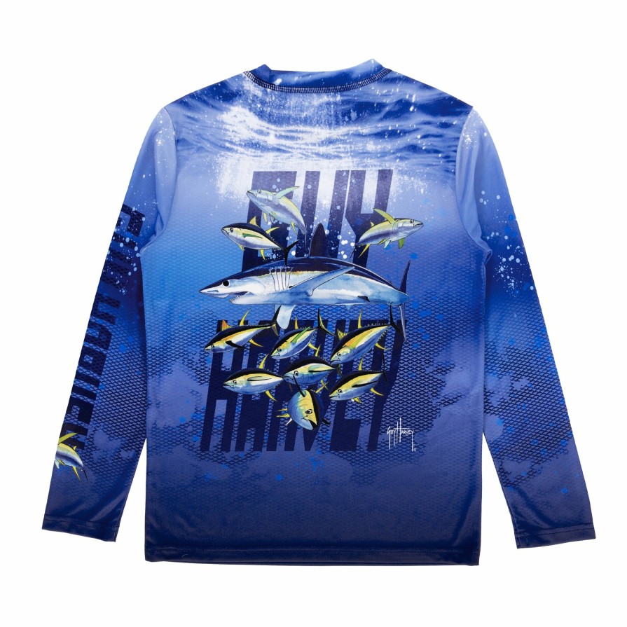 Kids Intradeco | Kids Shark Performance Sun Protection Shirt Upf 30