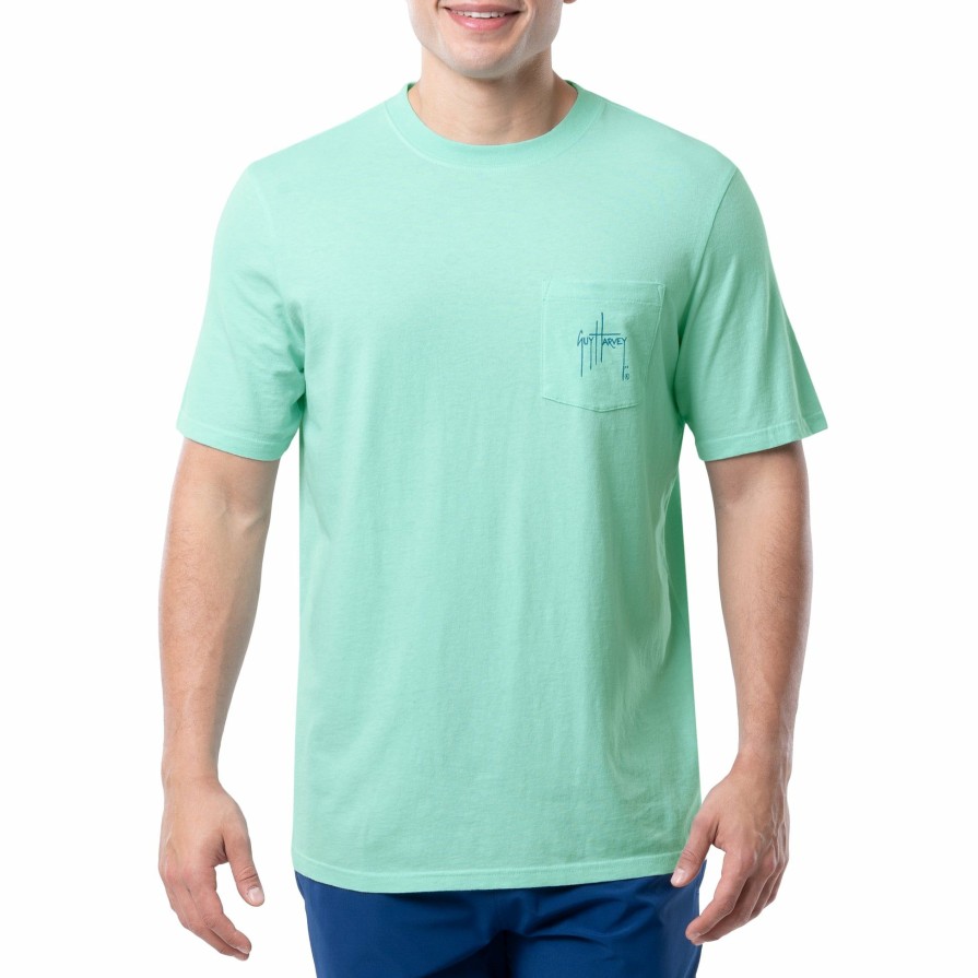 Mens Intradeco T-Shirts & Tank Tops | Men'S The Art Of Offshore Short Sleeve Pocket T-Shirt