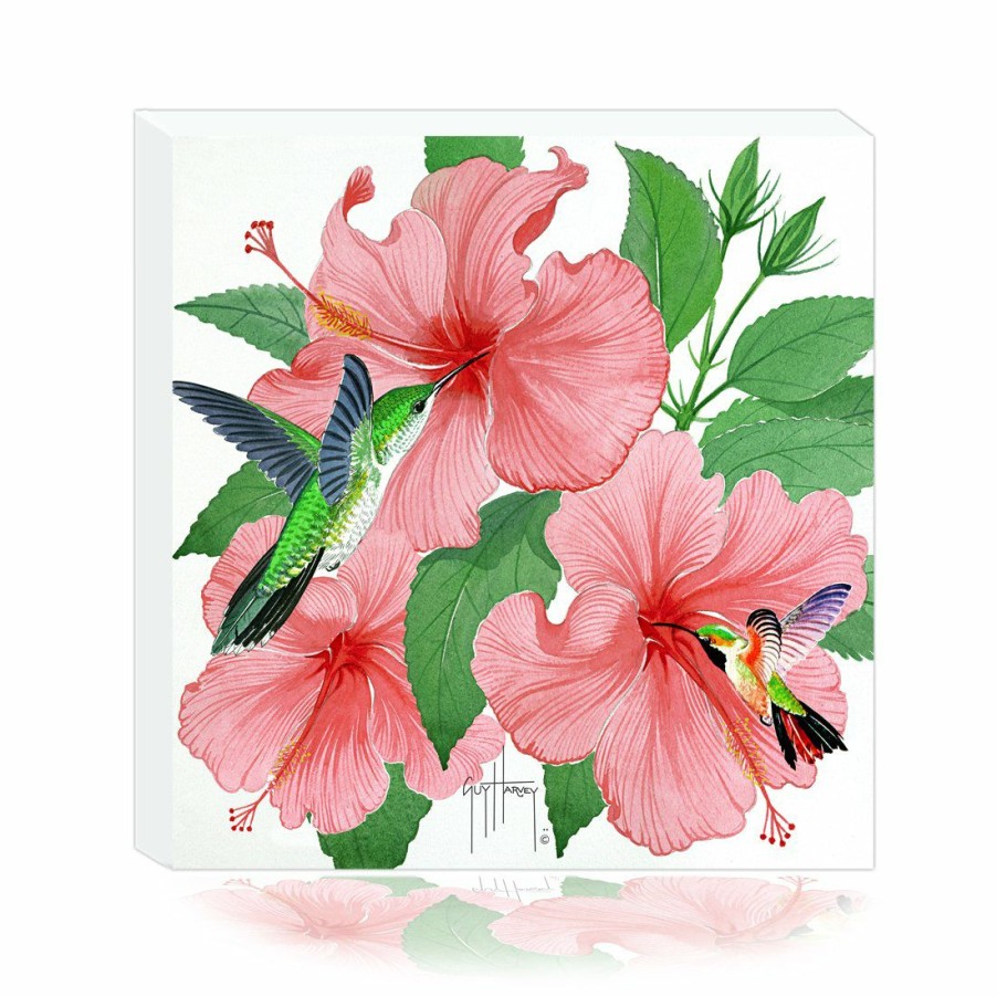 Artwork Intradeco | Pink Hibiscus Small Canvas Art