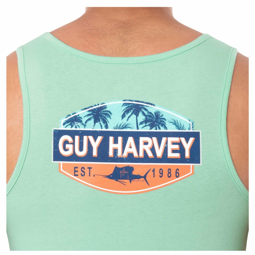 Mens Intradeco T-Shirts & Tank Tops | Men'S Fishing Paradise Green Tank Top