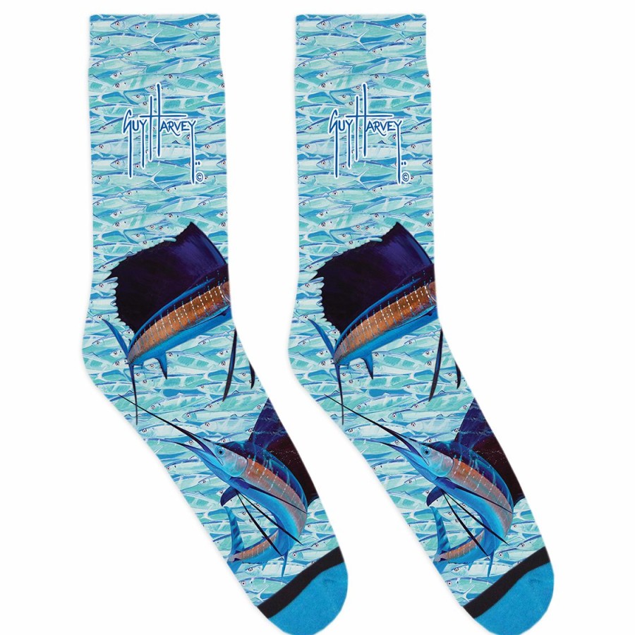 Mens Intradeco Socks | Baitwall Sails Blue Socks