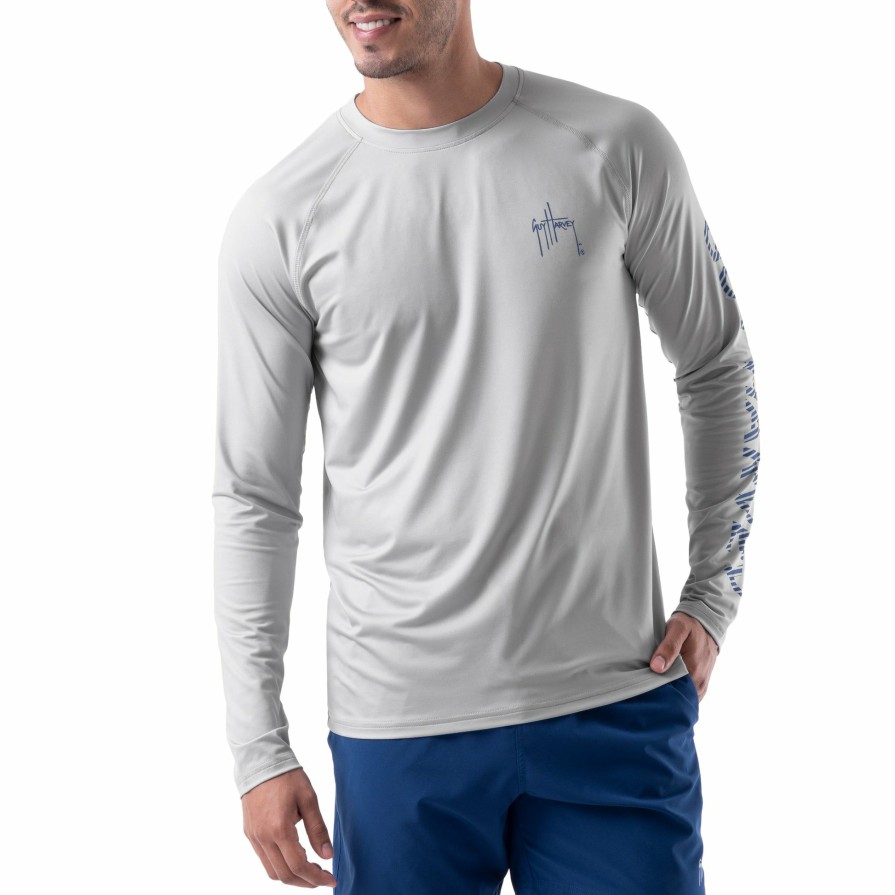 Men's Slam Down Raglan Performance Fishing Sun Protection Shirt – Guy Harvey