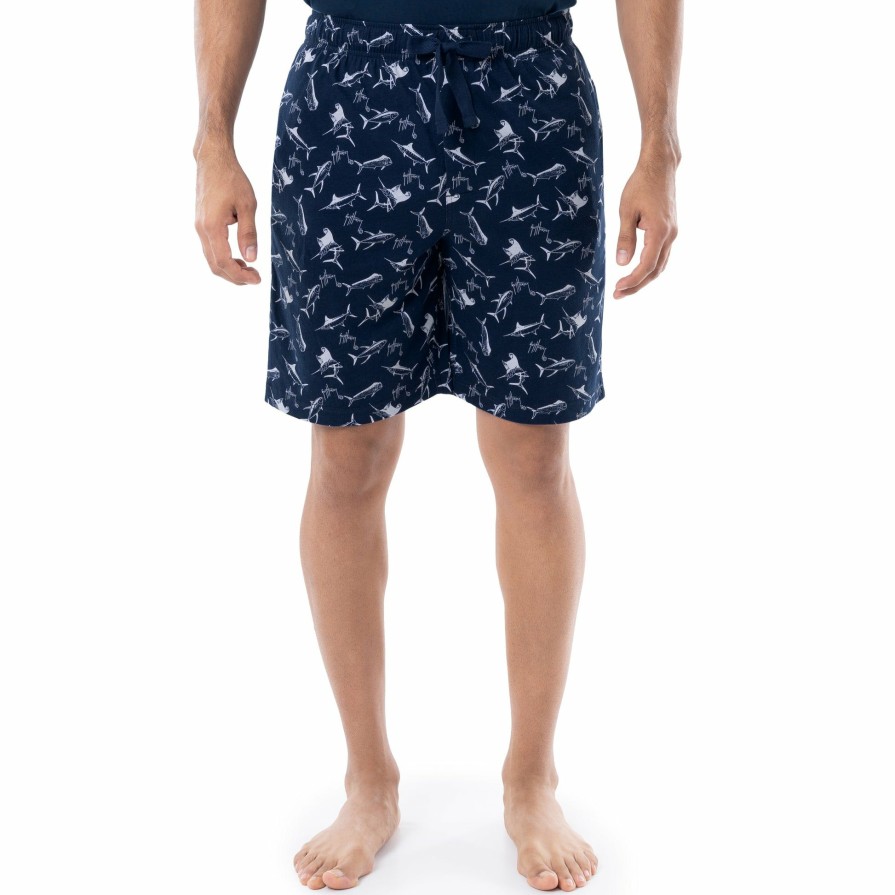 Mens Intradeco Sleepwear | Men'S Game Fish Knit Sleep Short