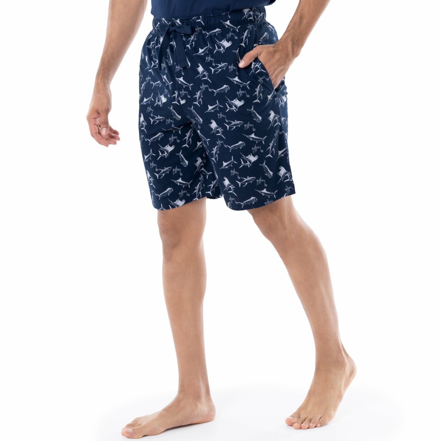 Mens Intradeco Sleepwear | Men'S Game Fish Knit Sleep Short