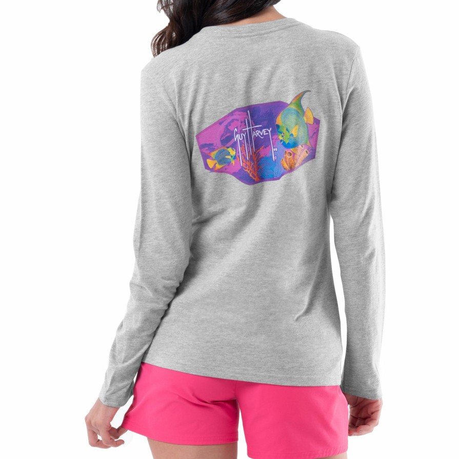 Womens Intradeco T-Shirts & Tank Tops | Ladies Queen Angel Long Sleeve V-Neck T-Shirt