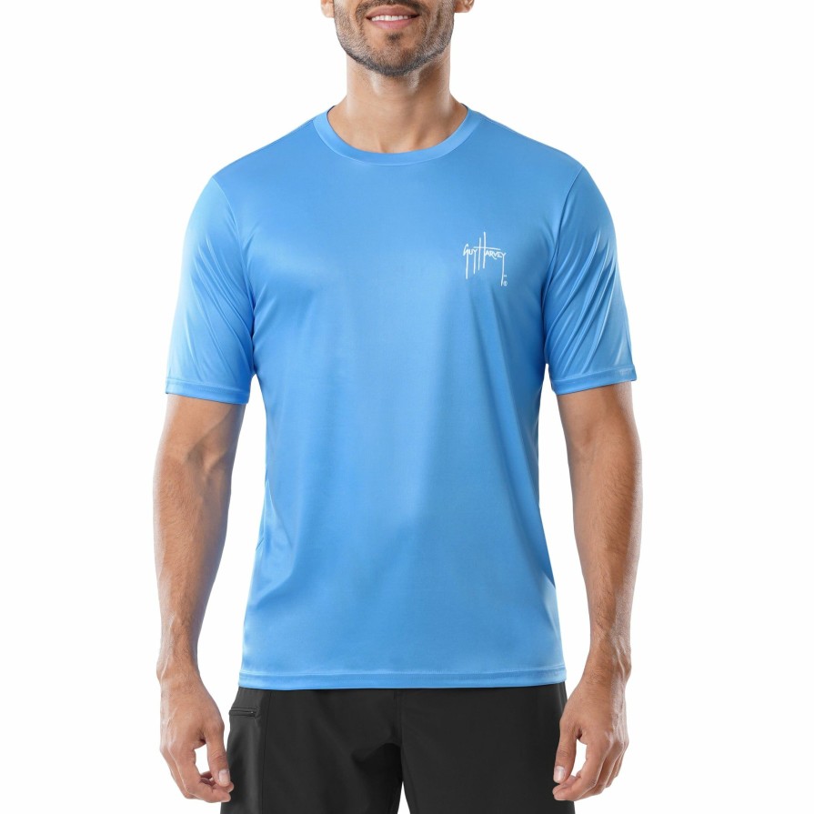 Mens Intradeco Performance Shirts & Hoodies | Men'S Escape The Blue Short Sleeve Performance Shirt