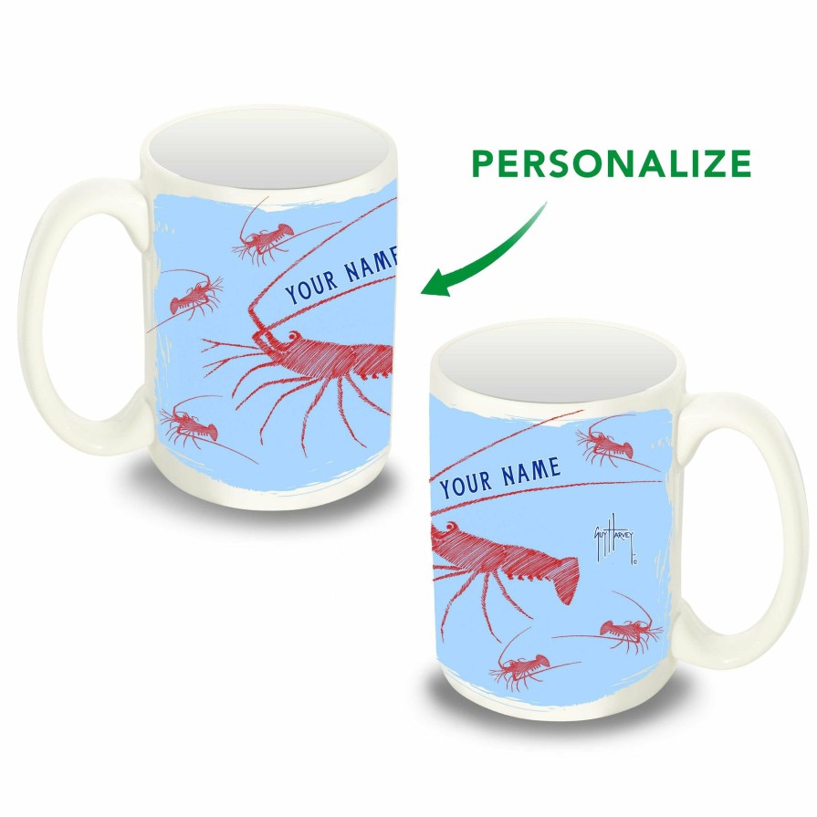 Home & Gifts Intradeco Drinkware | Custom Lobster Scribble Coffee Mug