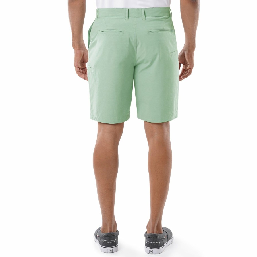 Mens Intradeco Performance Shorts | Men'S Green Performance Hybrid Short 4-Way Stretch