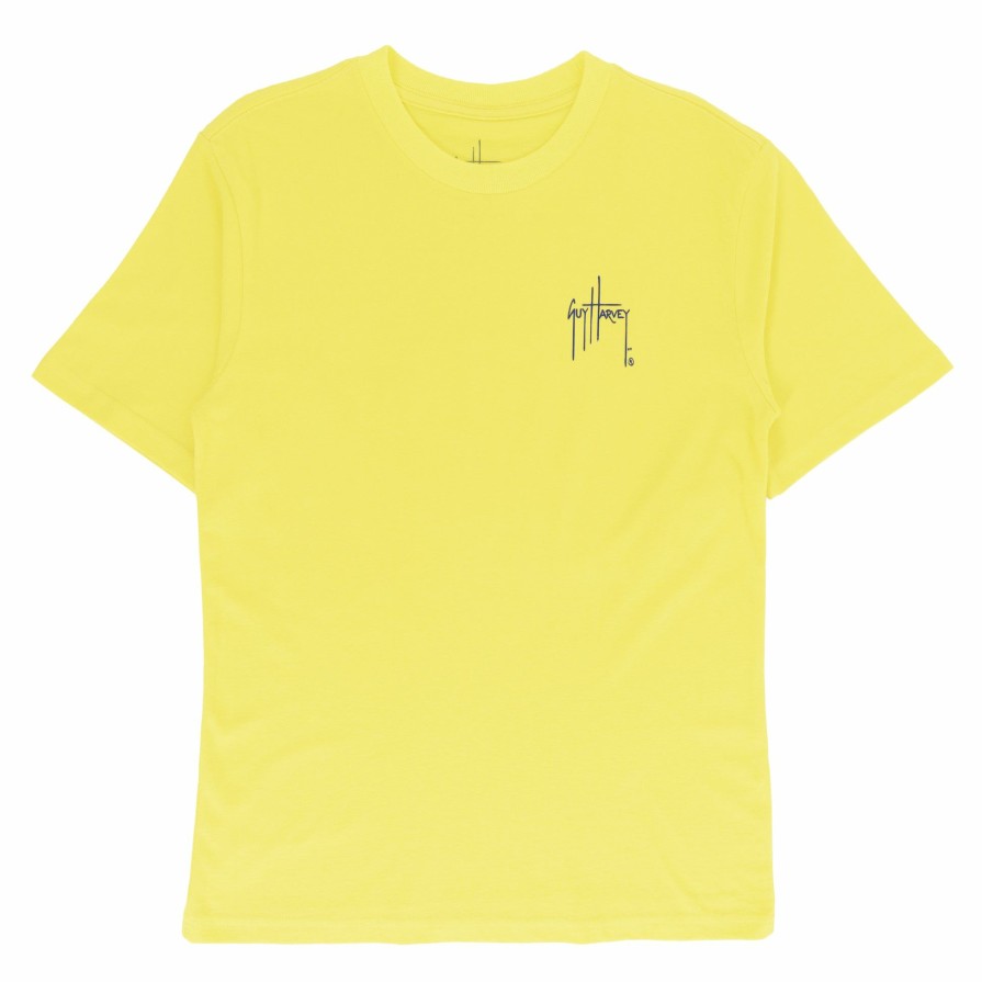 Kids Intradeco | Girl'S Heart Manatees Short Sleeve Yellow T-Shirt