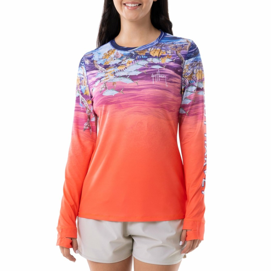 Womens Intradeco Performance Shirts & Hoodies | Ladies Beneath The Surface Long Sleeve Sun Protection Shirt