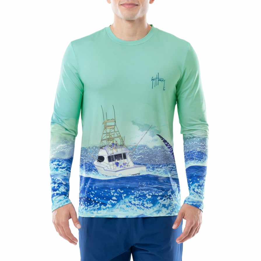 Mens Intradeco Performance Shirts & Hoodies | Men'S Offshore Charter Long Sleeve Performance Shirt