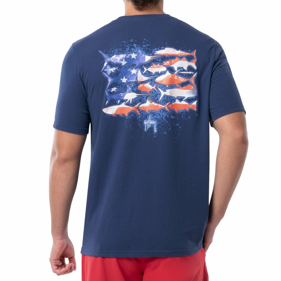 Mens Intradeco T-Shirts & Tank Tops | Men'S Flag Silos Short Sleeve Pocket T-Shirt