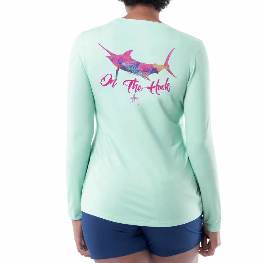 Womens Intradeco Performance Shirts & Hoodies | Ladies On The Hook Long Sleeve Performance Sun Protection Top