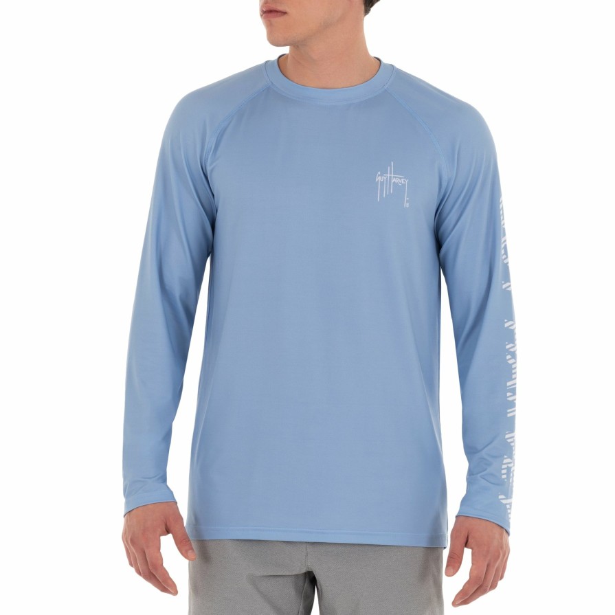 Mens Intradeco Performance Shirts & Hoodies | Men'S Dorado Inside Flip Raglan Sleeve Sun Protection Top