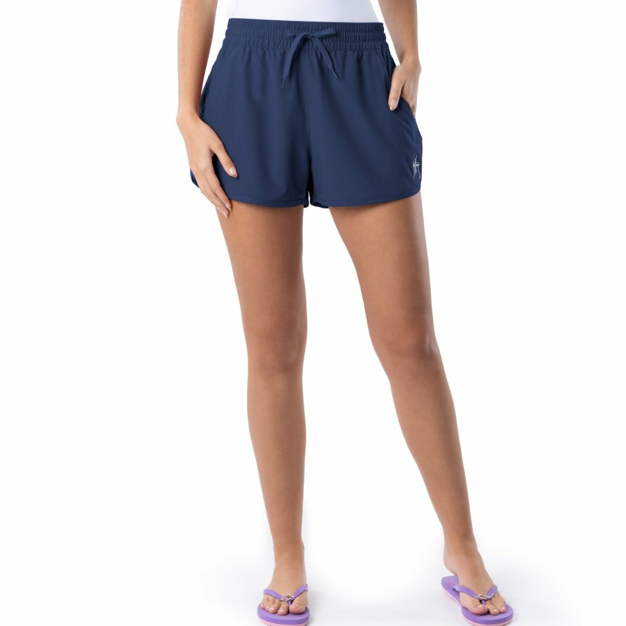 Womens Intradeco Shorts | Ladies Navy Solid Short