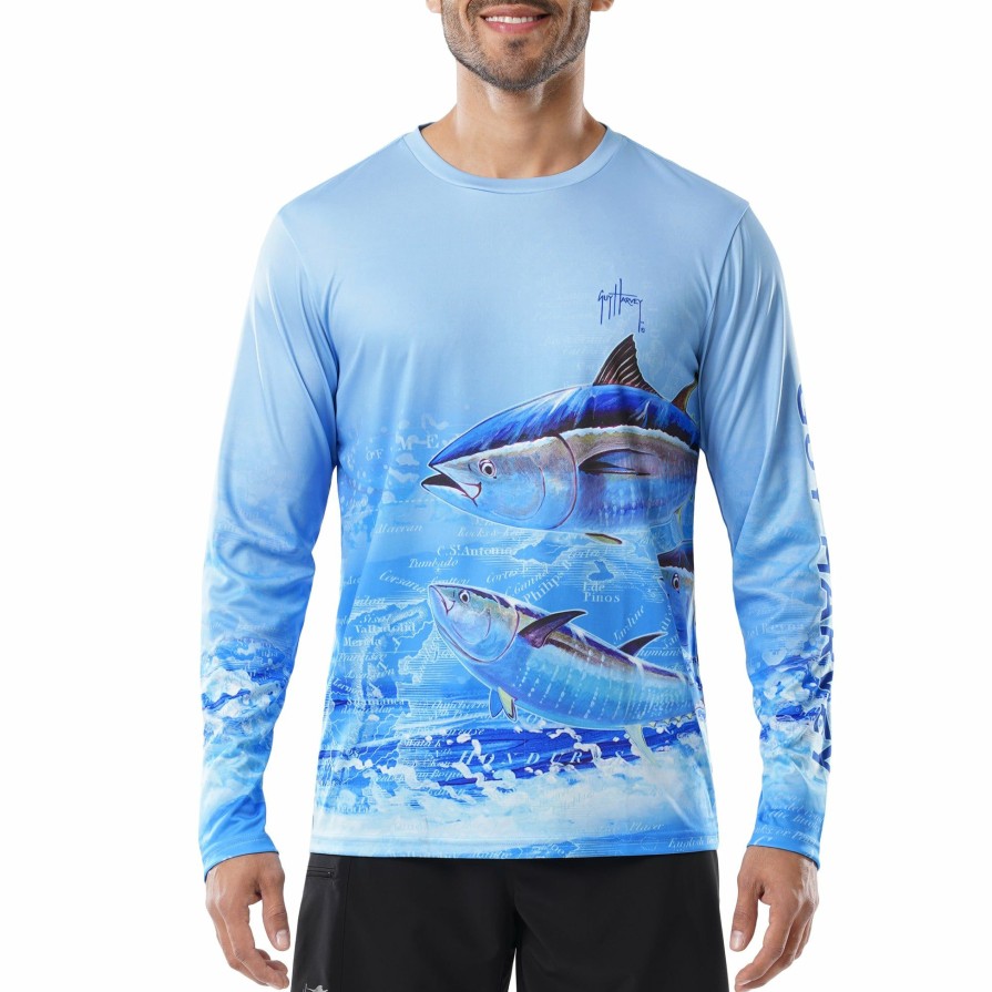 Mens Intradeco Performance Shirts & Hoodies | Men'S Tuna Tribe Long Sleeve Performance Shirt