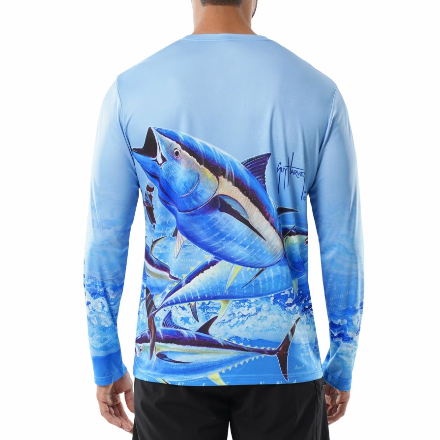 Mens Intradeco Performance Shirts & Hoodies | Men'S Tuna Tribe Long Sleeve Performance Shirt