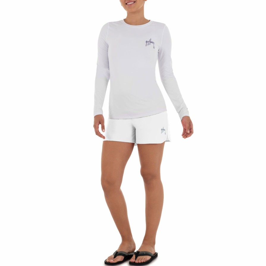 Womens Intradeco Shorts | Ladies Core Solid White Performance Short