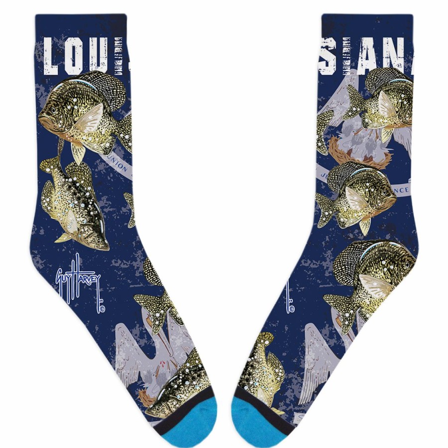 Mens Intradeco Socks | Guy Harvey Louisiana Pride Socks