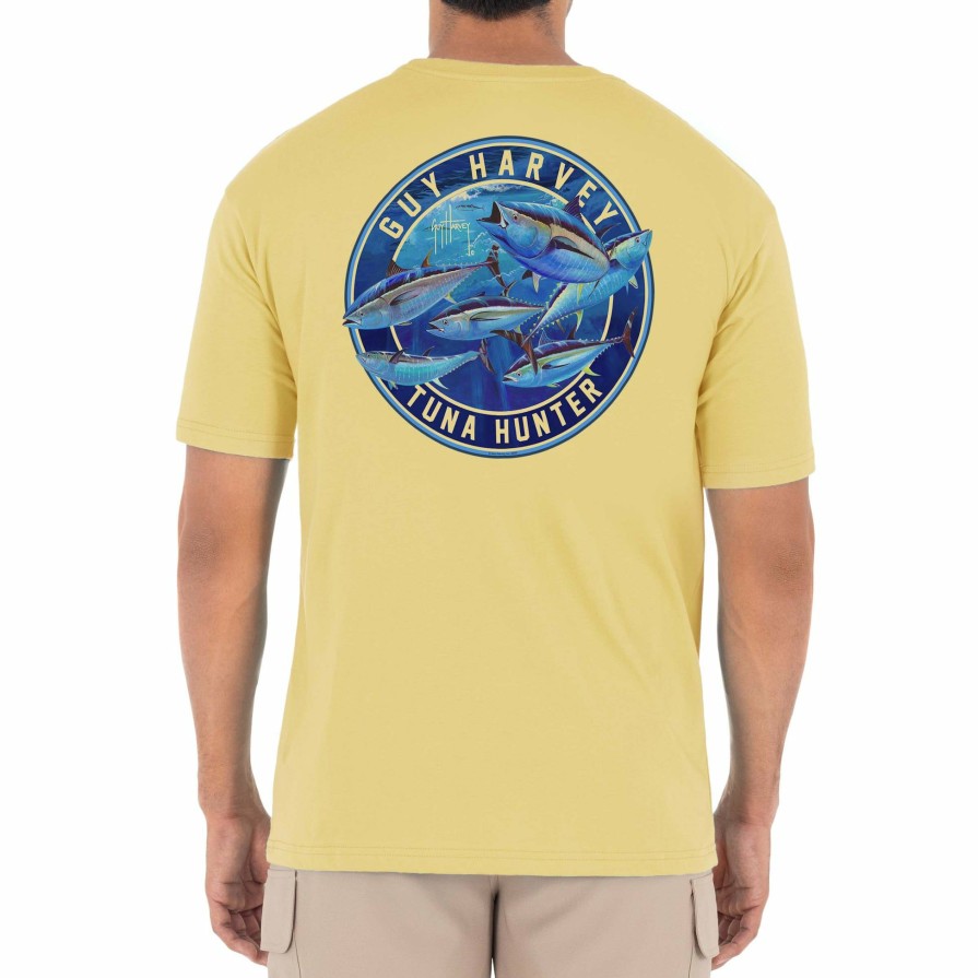 Mens Intradeco T-Shirts & Tank Tops | Men'S Tuna Hunter Short Sleeve Pocket T-Shirt Sunshine