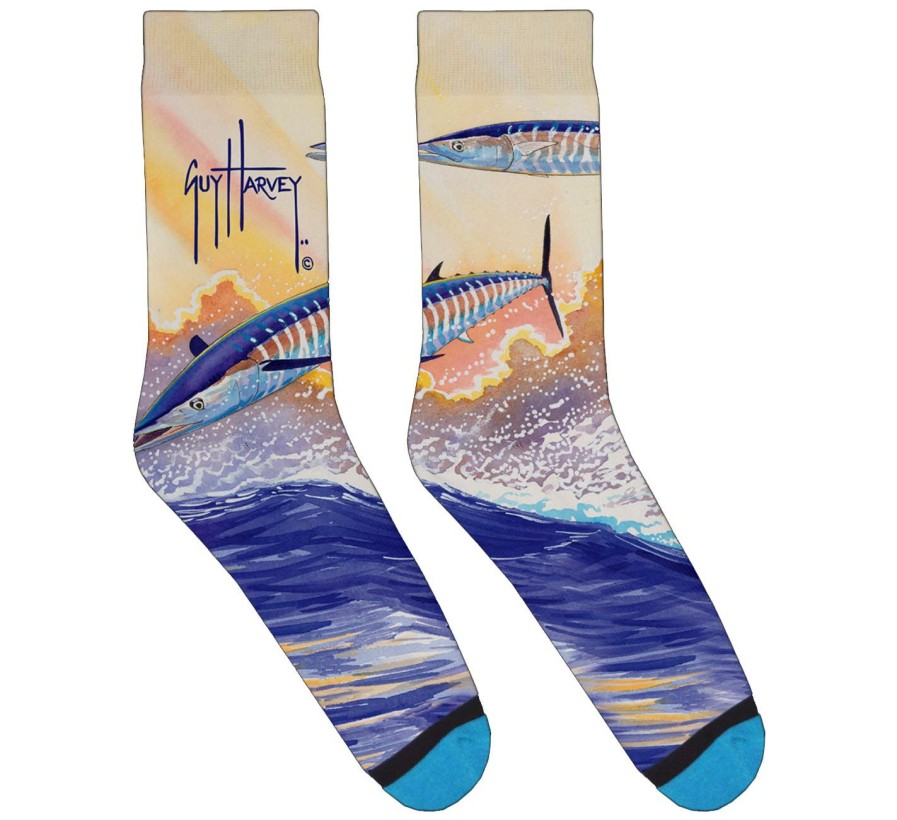 Mens Intradeco Socks | Dark Blue Wahoo Socks