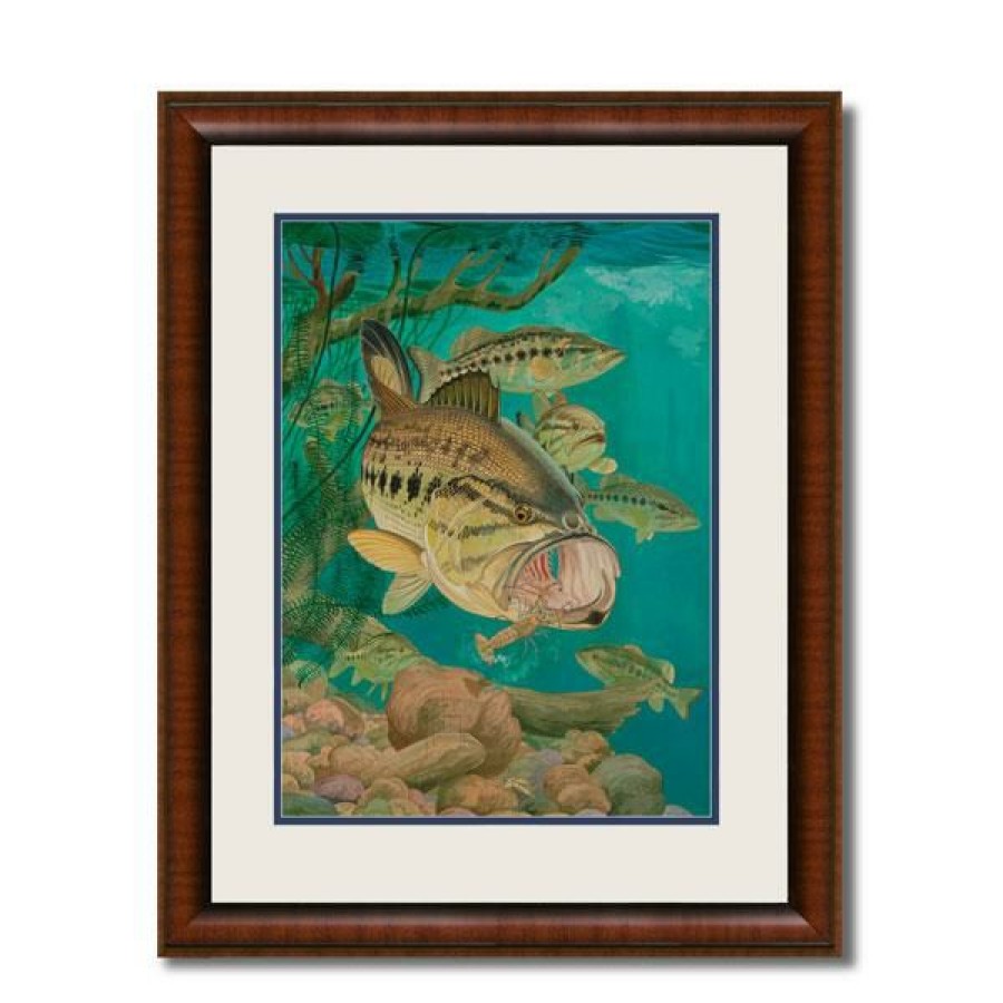 Artwork Intradeco | Largemouth Bass With Crawfish 16X13 Mini Fr