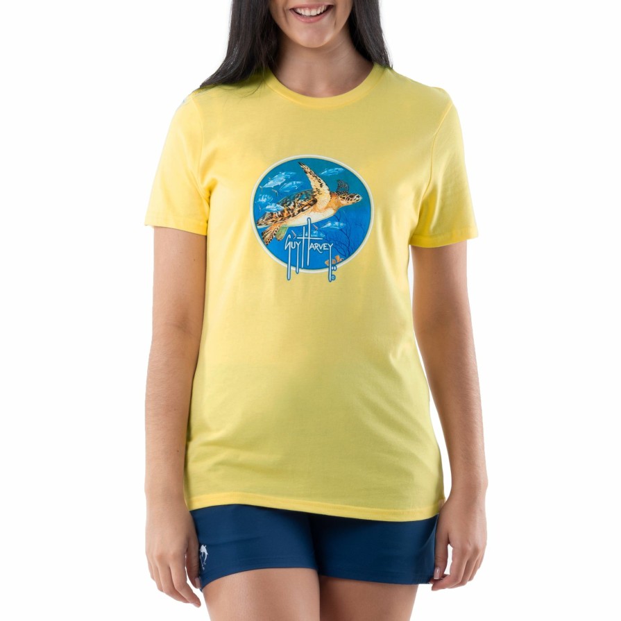 Womens Intradeco T-Shirts & Tank Tops | Ladies Turtle Reef Short Sleeve T-Shirt