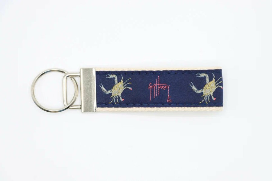 Mens Intradeco Belts & Keychains | Crab On Navy Keychain