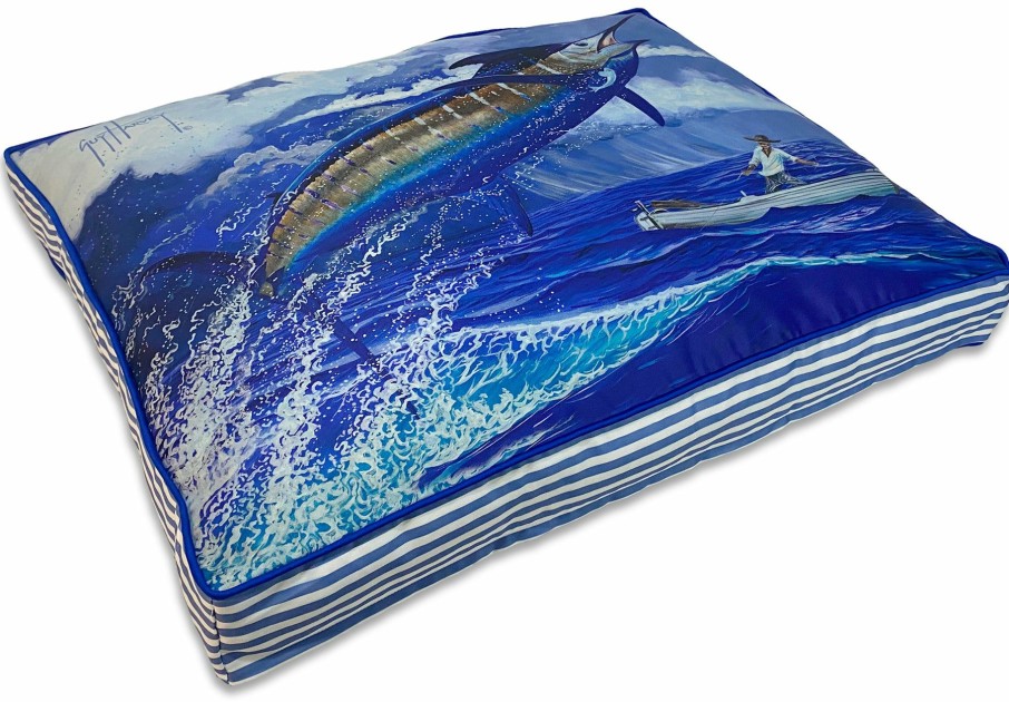 Home & Gifts Intradeco Dog Accessories | Stormy Blue Guy Harvey Pet Bed