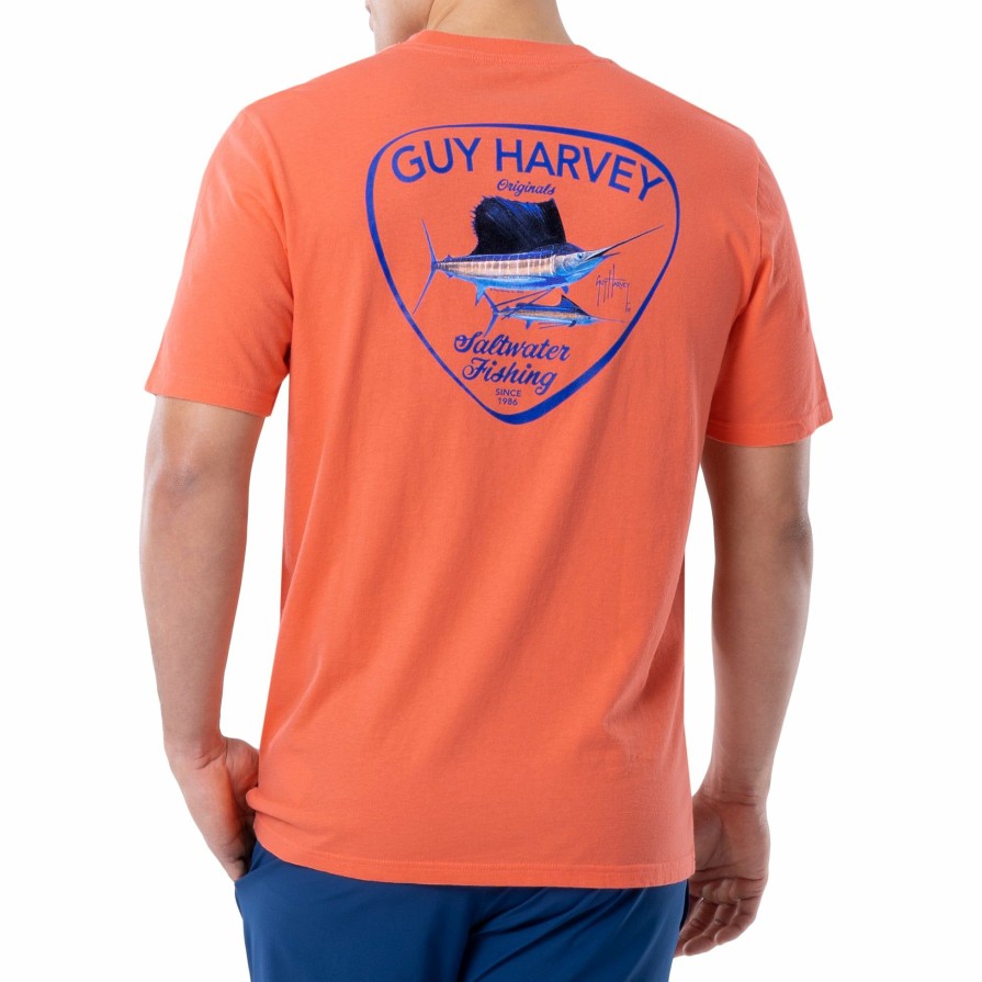 Mens Intradeco T-Shirts & Tank Tops | Men'S Saltwater Sails Short Sleeve Pocket T-Shirt