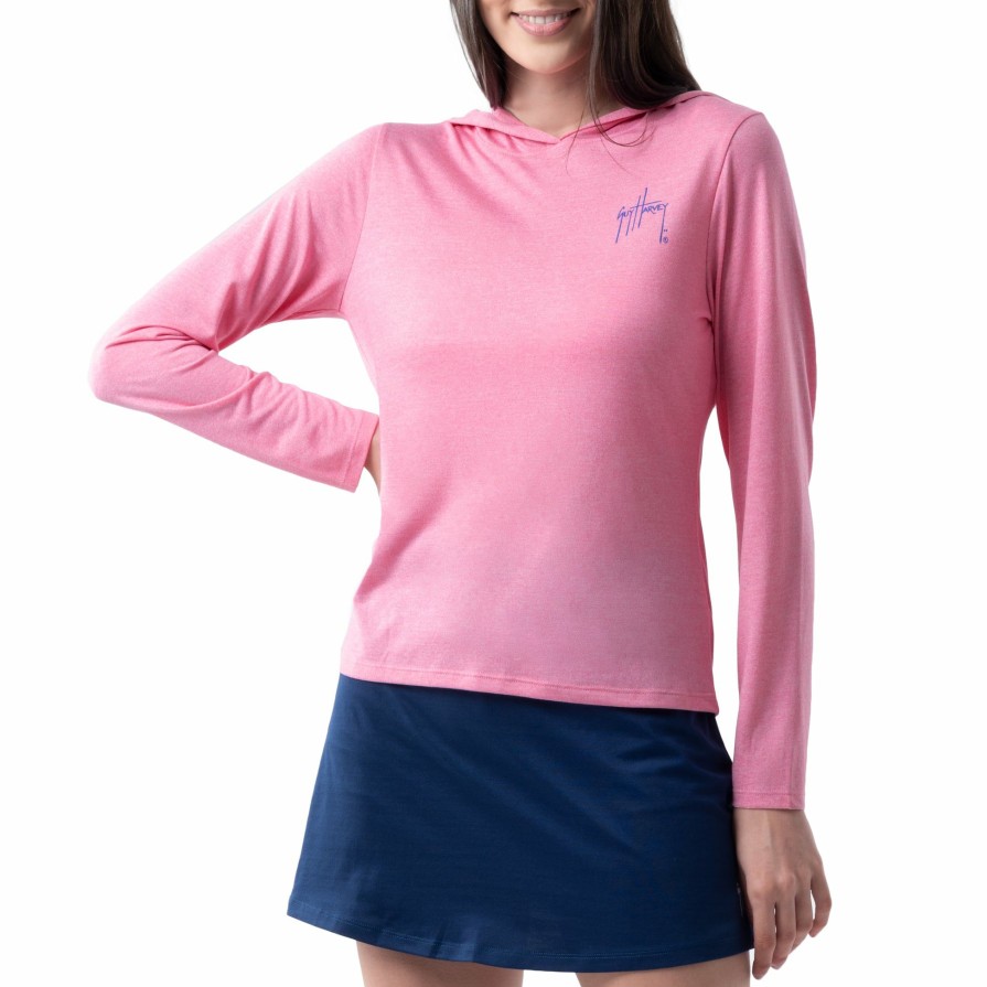 Womens Intradeco Performance Shirts & Hoodies | Ladies Marlin Scribble Performance Hoodie