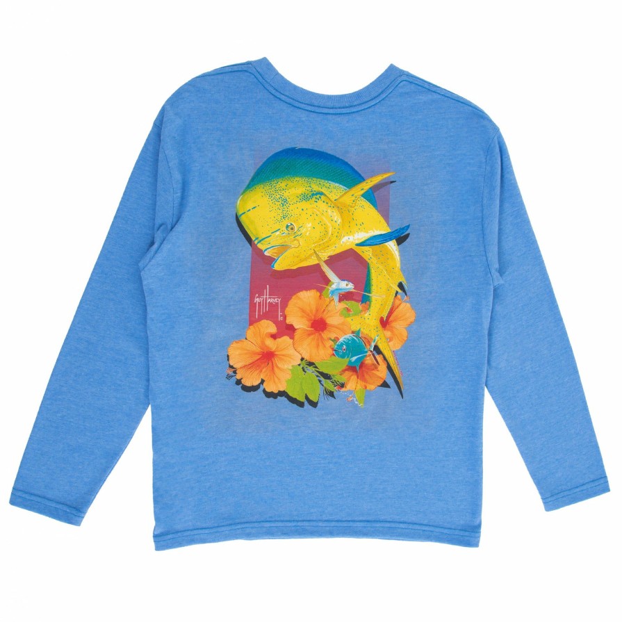 Kids Intradeco | Mahi Girl'S Long Sleeve Royal T-Shirt