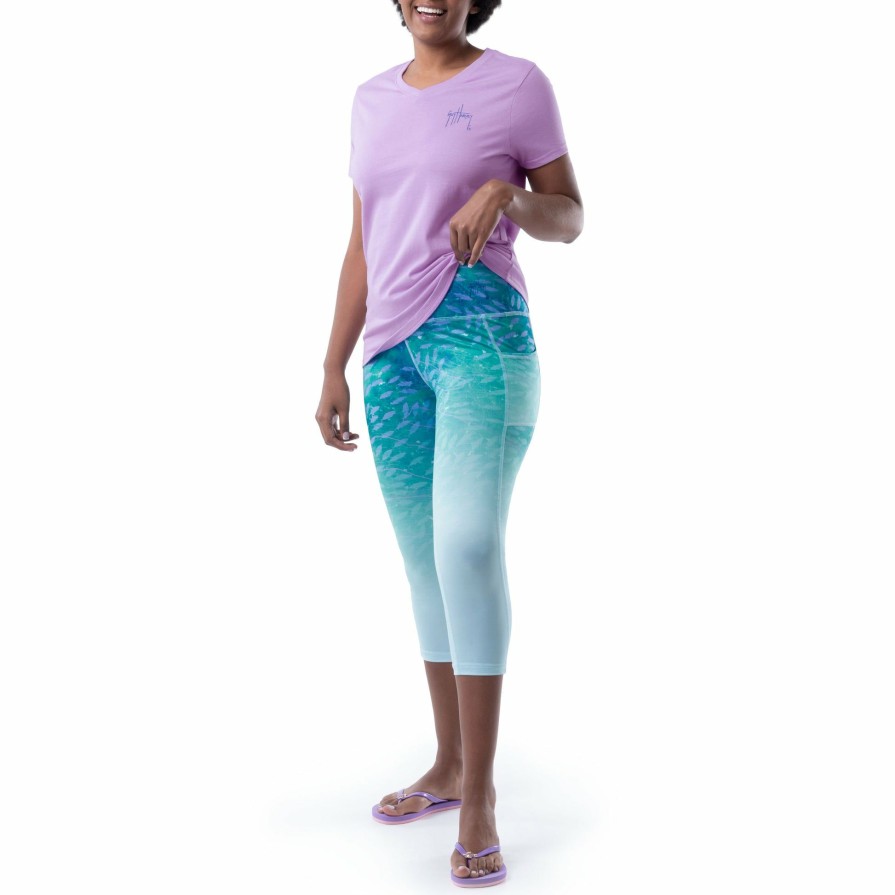 Womens Intradeco Leggings | Ladies Blue Radar Yoga Pants