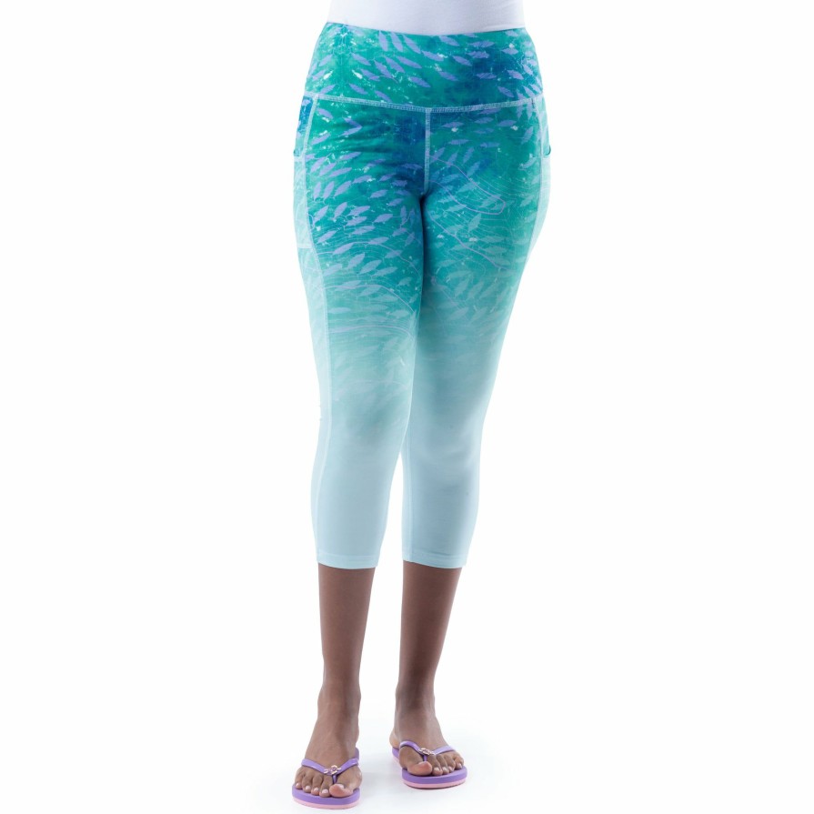 Womens Intradeco Leggings | Ladies Blue Radar Yoga Pants