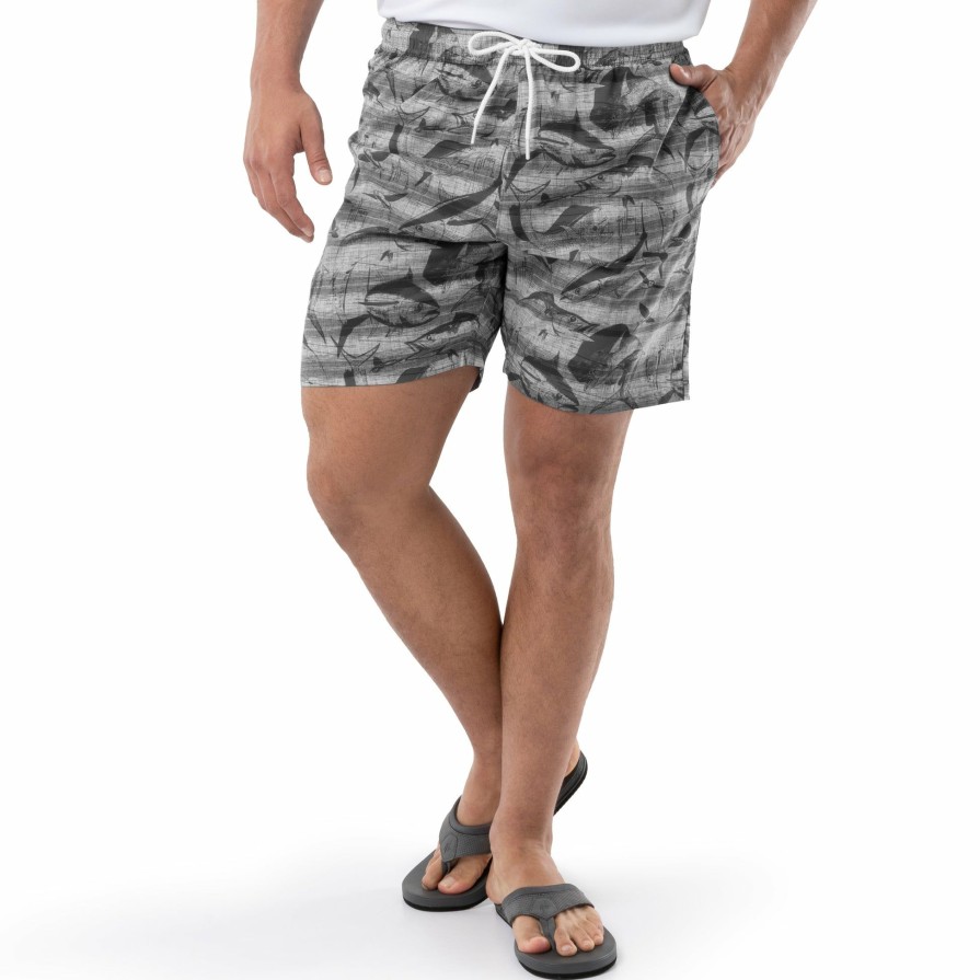 Mens Intradeco Swim Trunks | Men'S Heather Sylos 7" Volley Swim Trunk