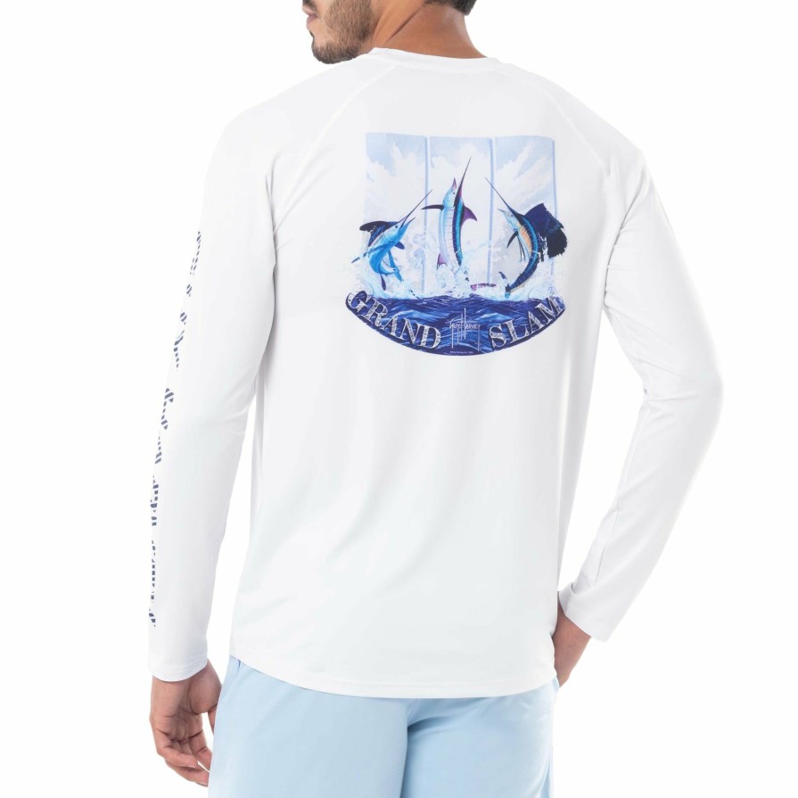 Mens Intradeco Performance Shirts & Hoodies | Men'S Billfish Grand Slam Performance Raglan Sun Protection Top