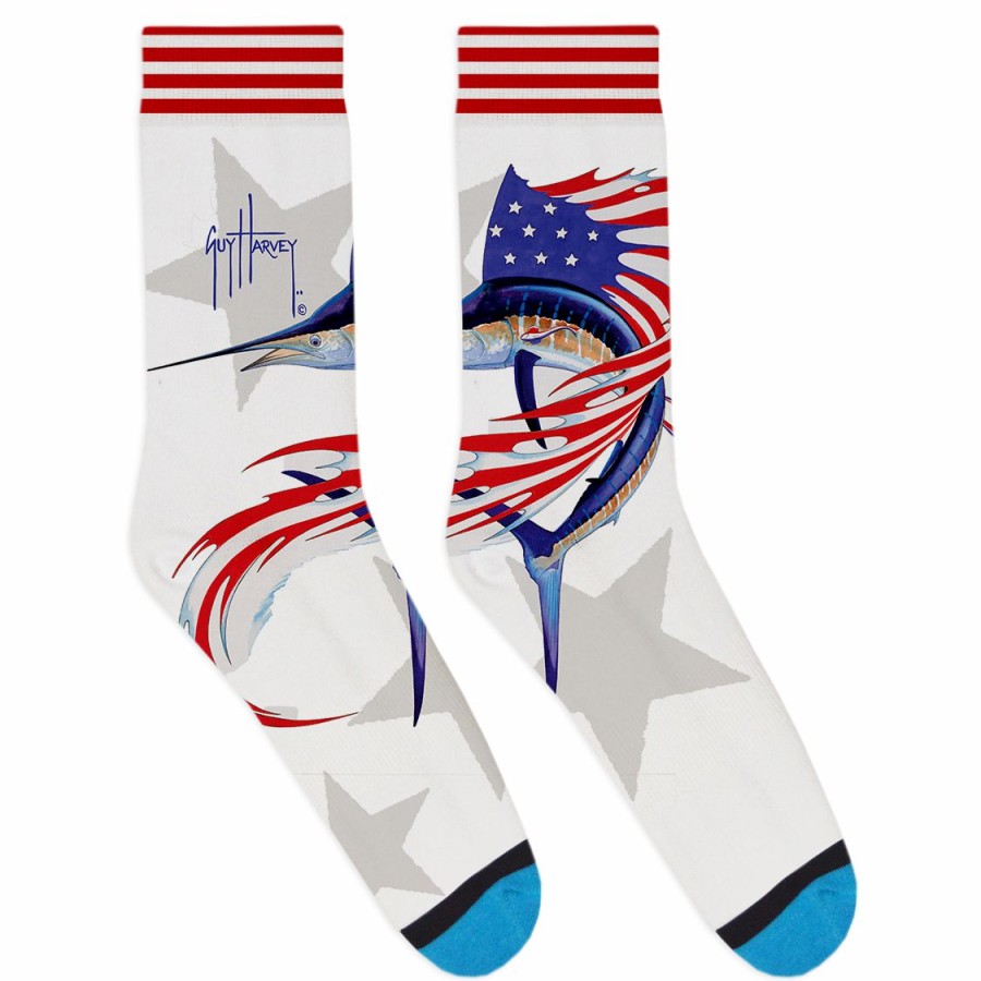 Mens Intradeco Socks | Americana White Socks