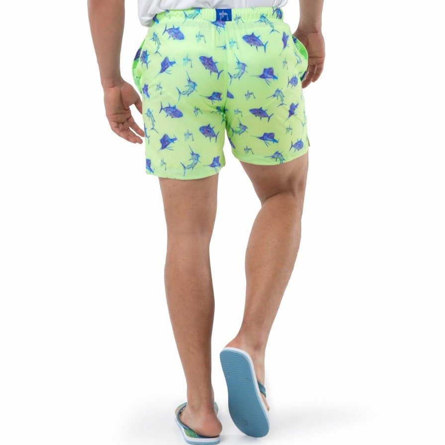 Mens Intradeco Swim Trunks | Men'S Offshore Scribbles 5" Volley Swim Trunk