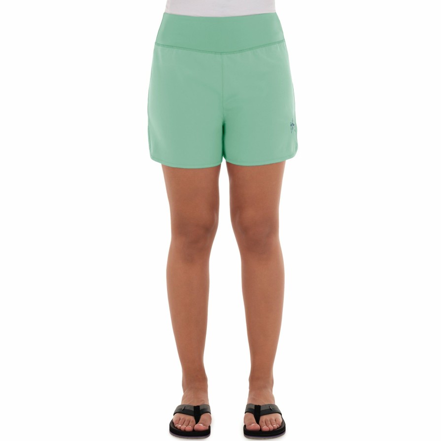 Womens Intradeco Shorts | Ladies Core Solid Green Performance Short