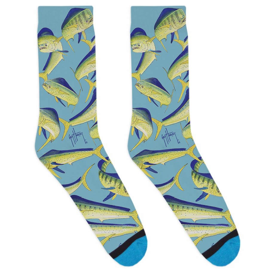 Mens Intradeco Socks | Guy Harvey Mahi Family Socks