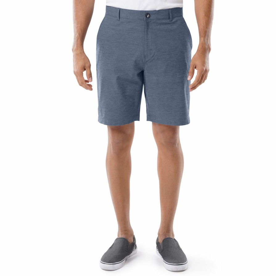 Mens Intradeco Performance Shorts | Men'S Navy Performance Hybrid Short 4-Way Stretch