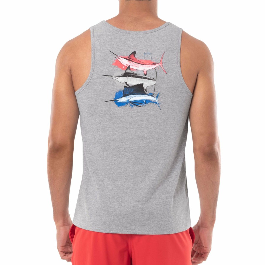 Mens Intradeco T-Shirts & Tank Tops | Men'S American Bills Grey Tank Top