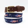 Mens Intradeco Belts & Keychains | Men'S Usa Marlin Leather Tab Belt